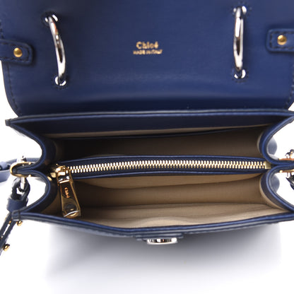 Chloe Calfskin Lizard Embossed Small Aby Day Shoulder Bag Captive Blue 5 of 9