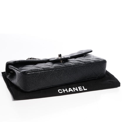 Chanel Caviar East West Flap Bag Black 4 of 8