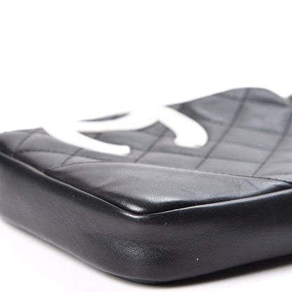 Chanel Calfskin Quilted Small Cambon Messenger Black White 9 of 10