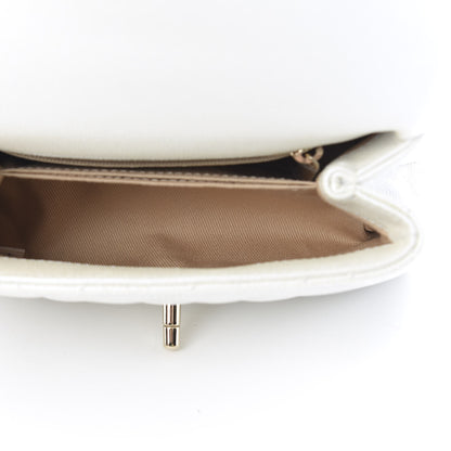 Chanel Iridescent Caviar Quilted Extra Mini Coco Handle Flap Ivory 5 of 11