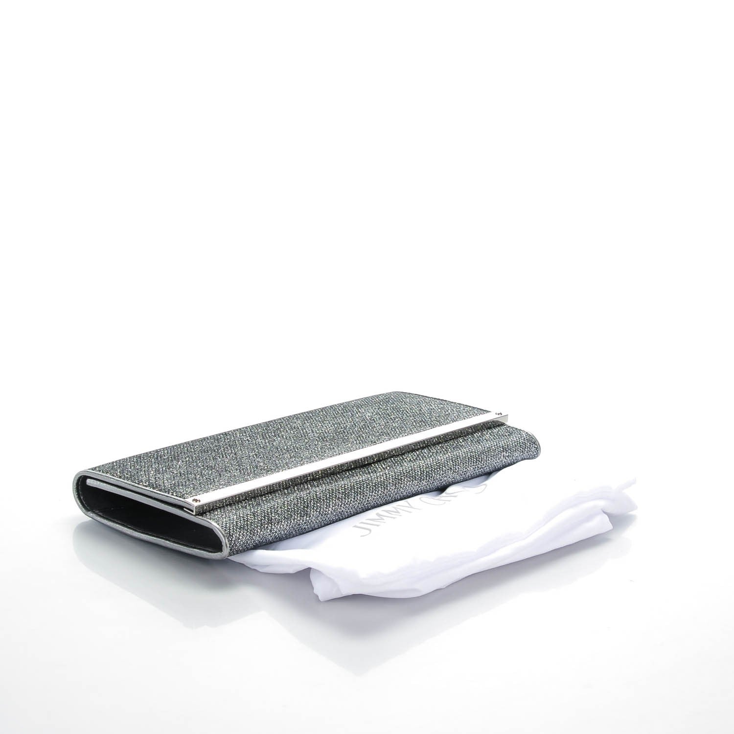 Jimmy Choo Lame Glitter Maia Clutch Grey 4 of 7