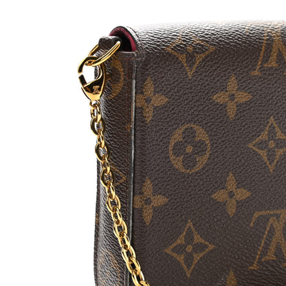 Louis Vuitton Monogram Pochette Felicie Chain Wallet Fuchsia 13 of 14