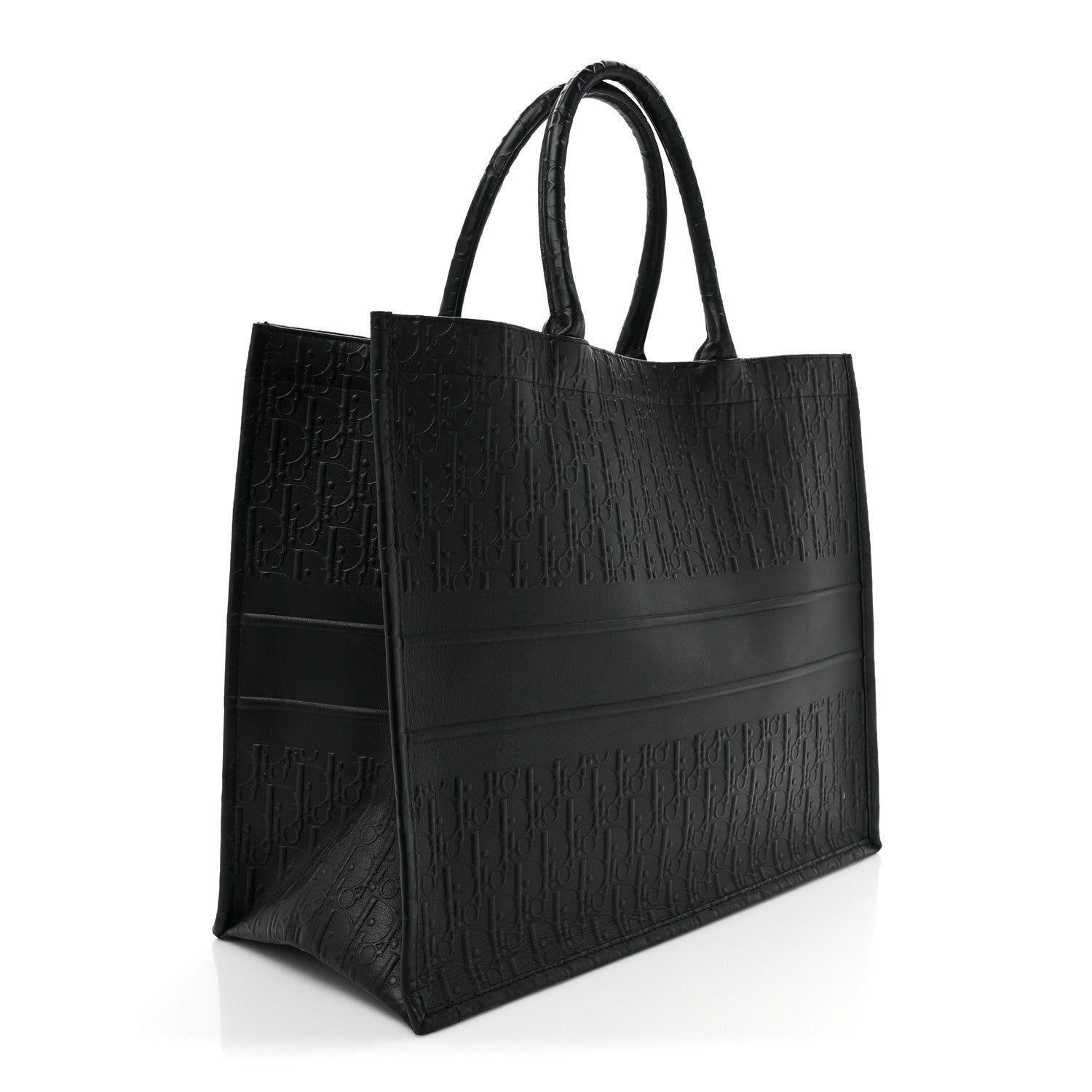 Christian Dior Oblique Calfskin Embossed Large Book Tote Black 3 of 13
