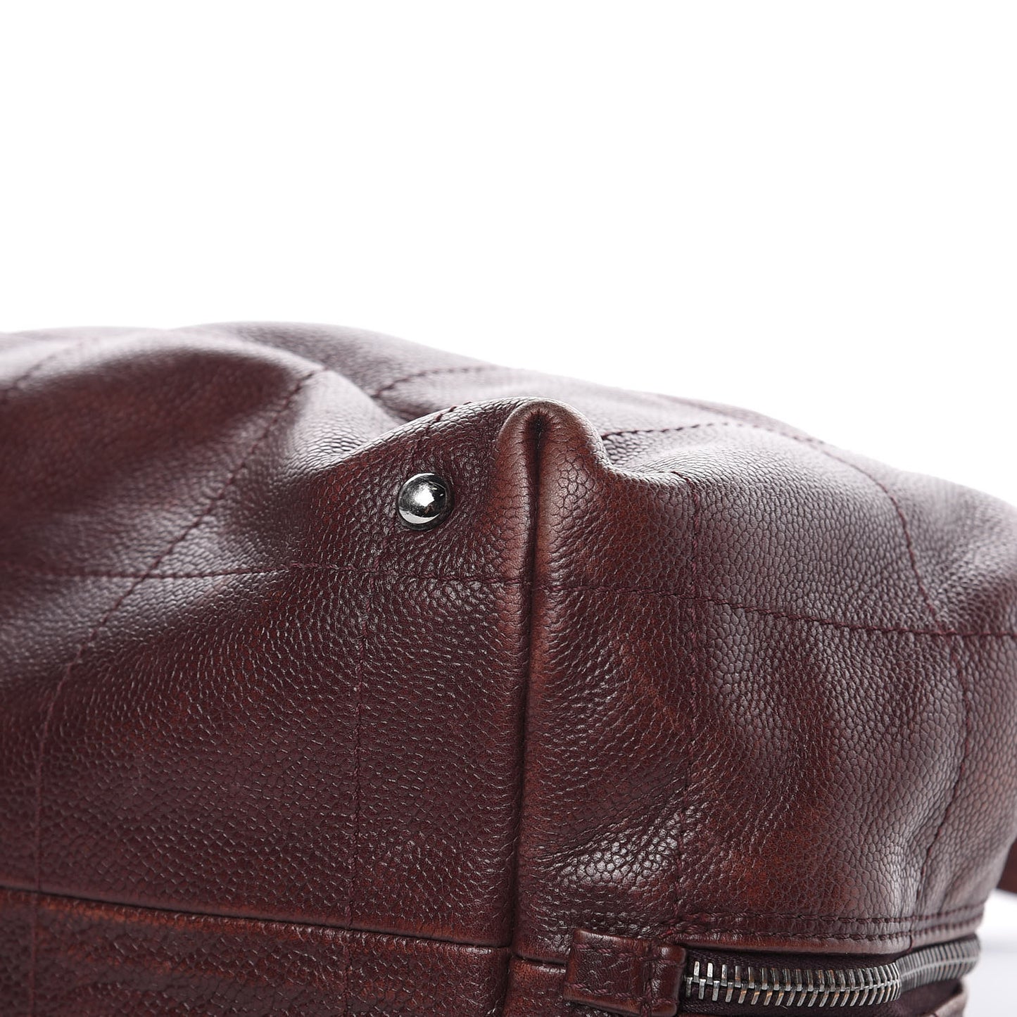 Caviar Chocolate Bar Quilted Shoulder Bag Brown