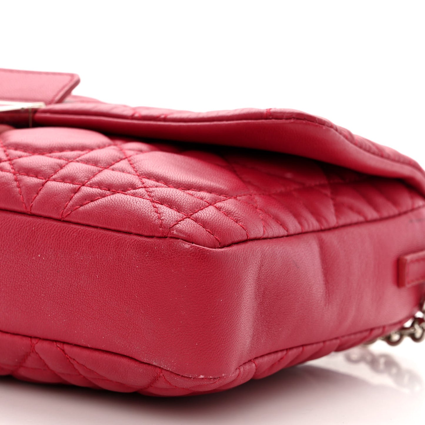 Lambskin Cannage Miss Dior Promenade Pouch Fuchsia