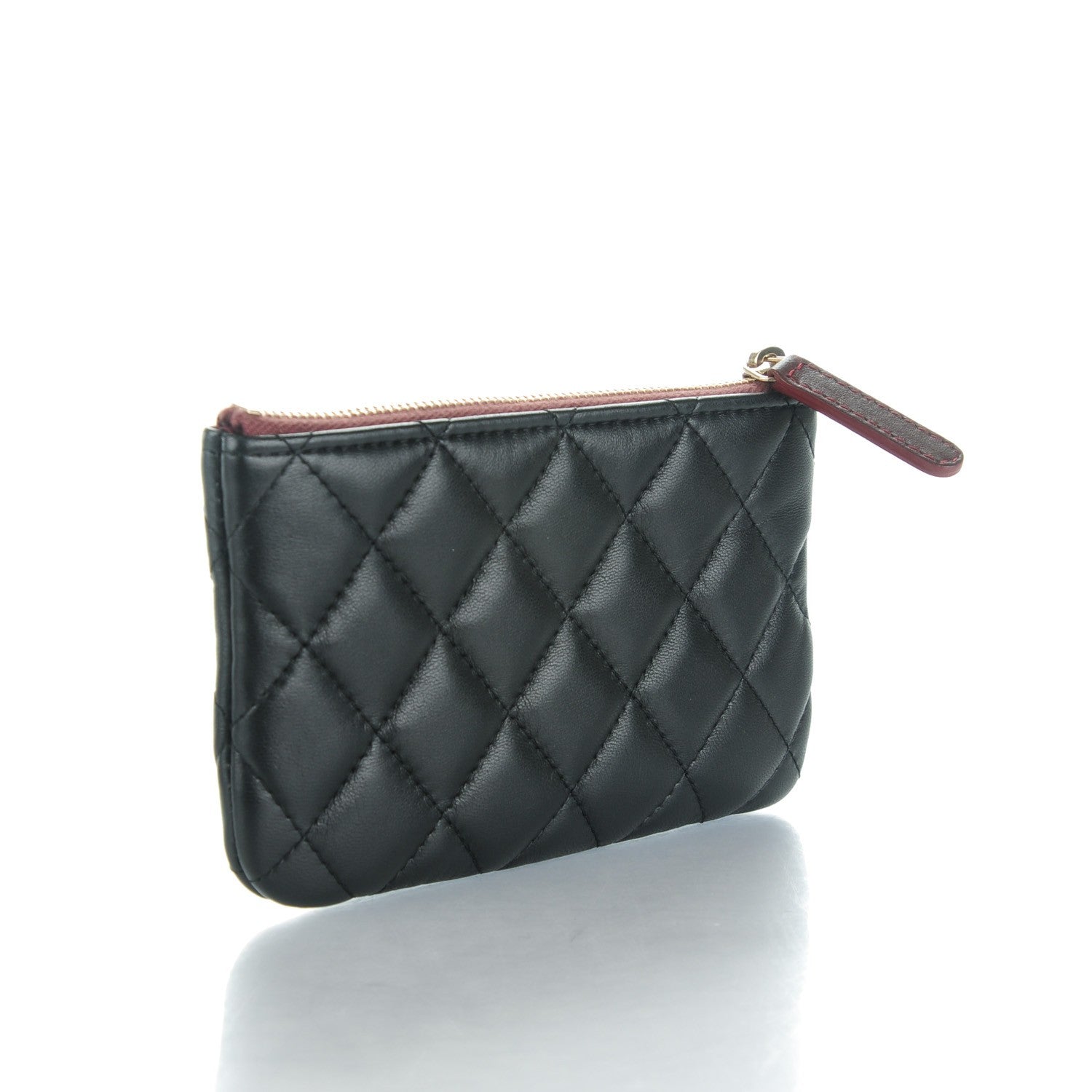 Chanel Lambskin Quilted Small Cosmetic Case Black 3 of 7