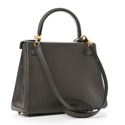 Hermes Evercolor Kelly Retourne 28 Vert De Gris 2 of 12
