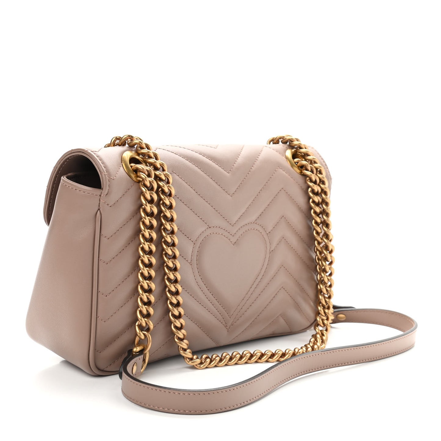 Calfskin Matelasse Small GG Marmont Shoulder Bag Porcelain Rose