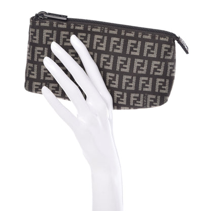 Fendi Zucchino Vitello Cosmetic Pouch Testa di Moro Beige 2 of 9