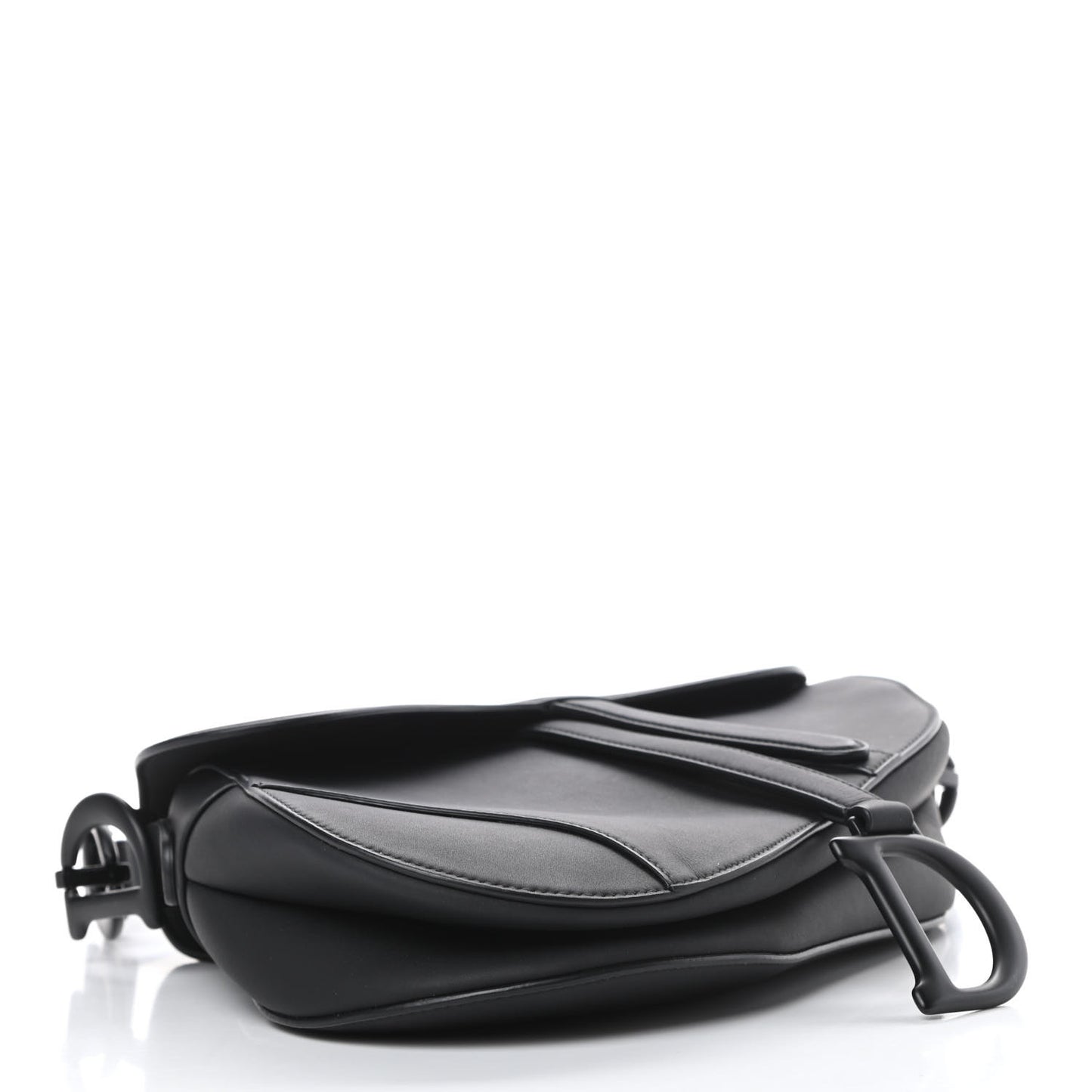 Ultra Matte Calfskin Saddle Bag Black