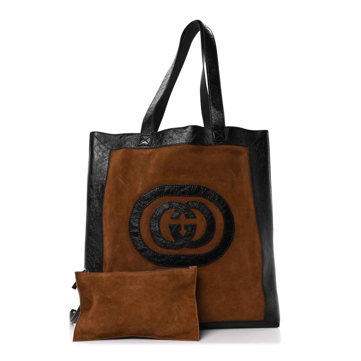 Gucci Suede Large Ophidia Vertical Shopping Tote Chestnut 3 of 11