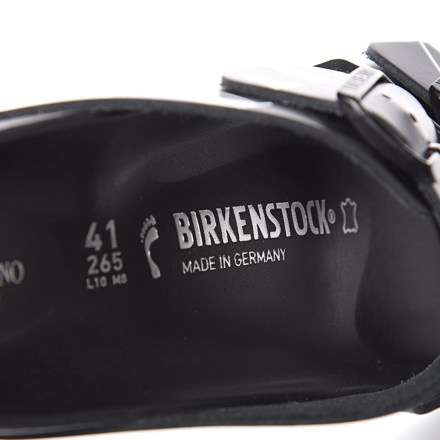 Calfskin VLTN Birkenstock Slide Sandals 41 Black