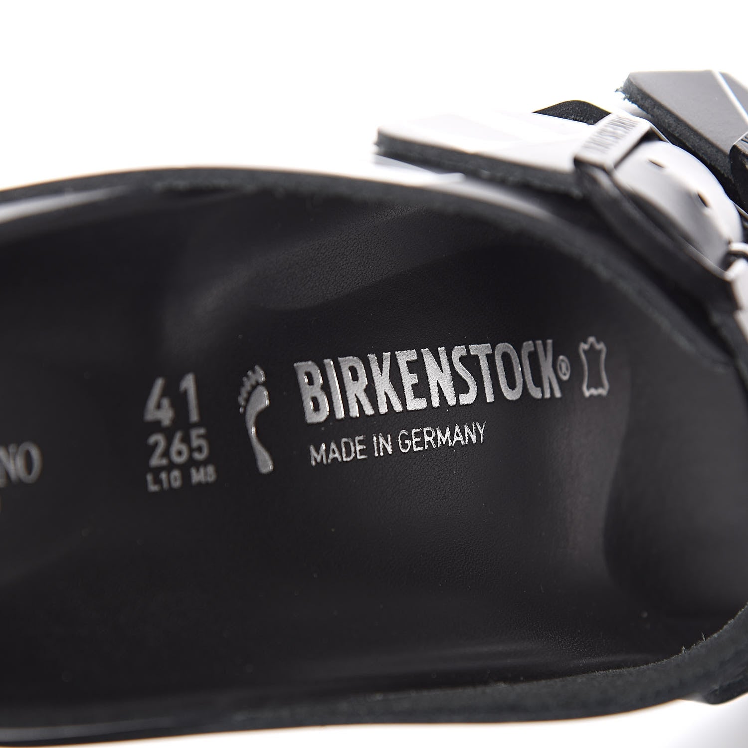 Valentino Garavani Calfskin VLTN Birkenstock Slide Sandals 41 Black 7 of 9