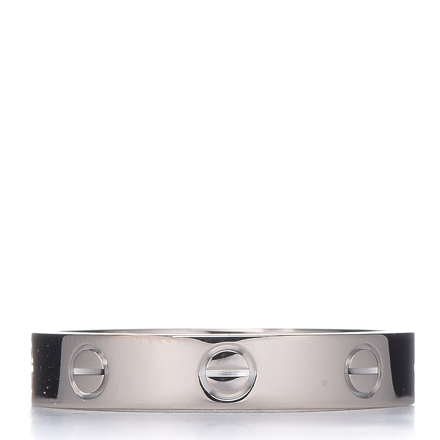 18K White Gold Diamond 4mm LOVE Wedding Band Ring 56 7.5