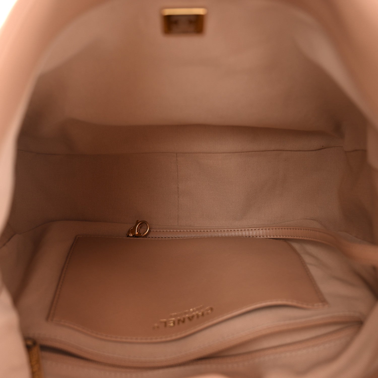Chanel Lambskin Quilted Large CC Funky Town Hobo Beige 5 of 10