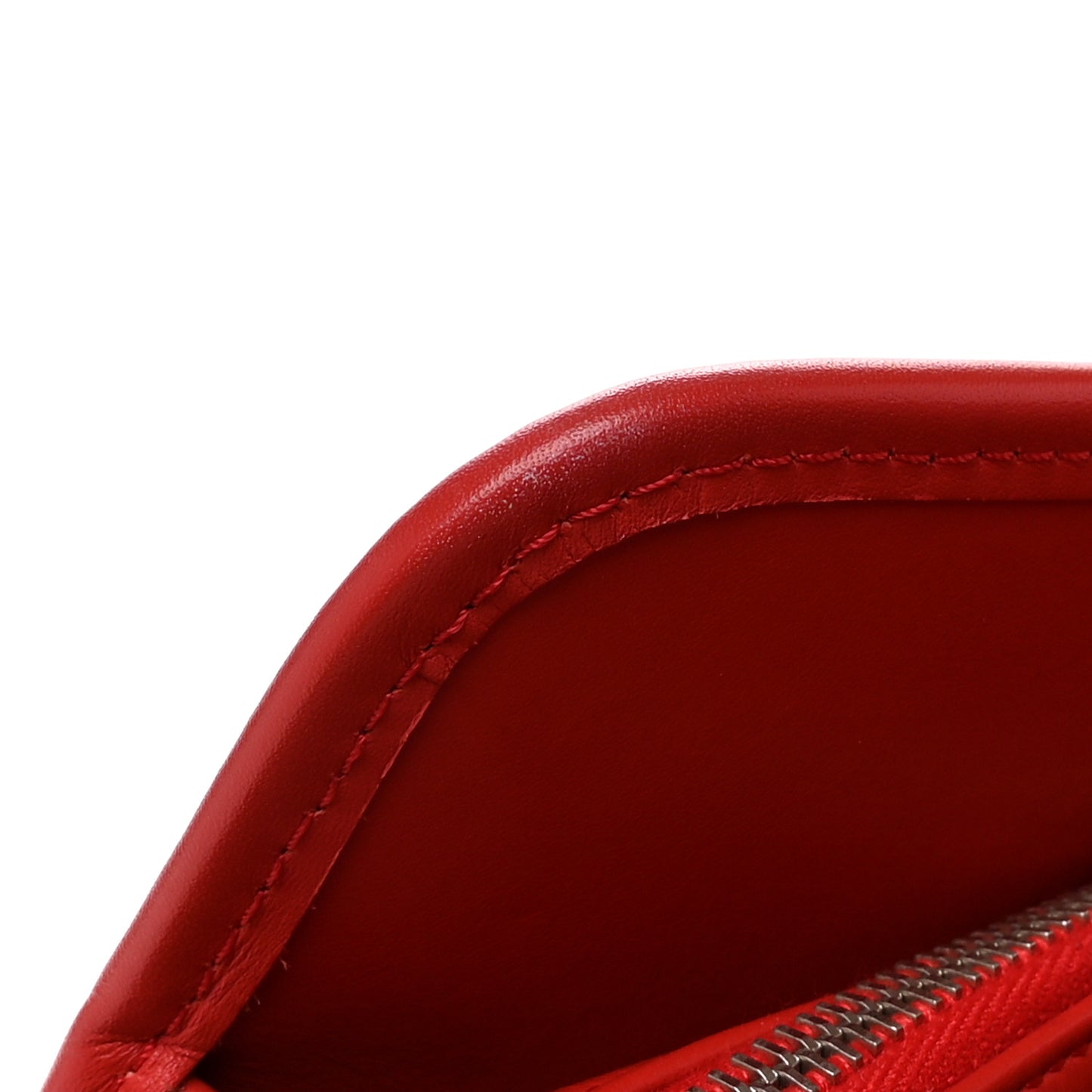 Calfskin Perforated Up In The Air East West Tote Red