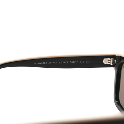Chanel Acetate Polarized Square Sunglasses 5417-A Black 5 of 7