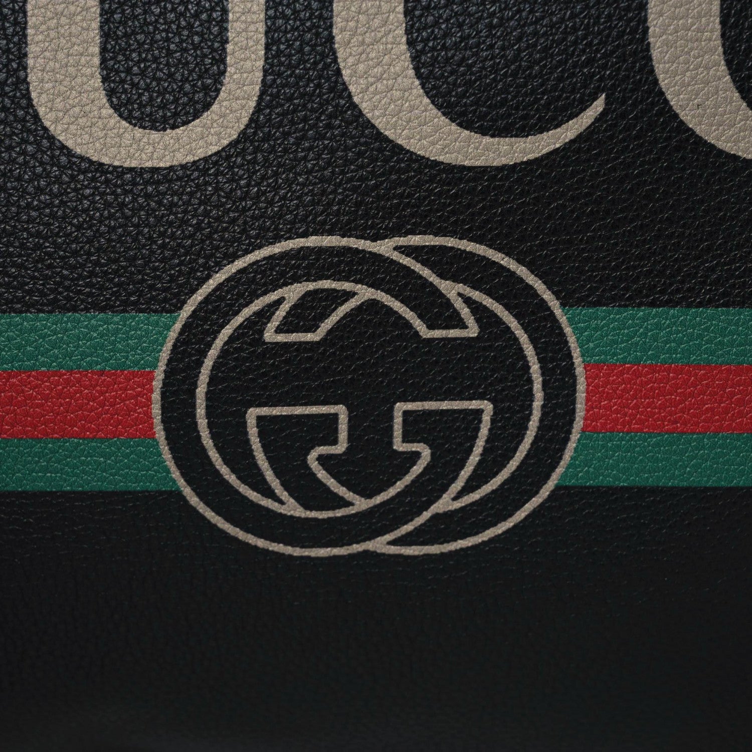 Gucci Pebbled Calfskin Large Logo Portfolio Clutch Black 12 of 12