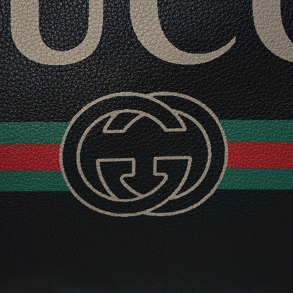 Gucci Pebbled Calfskin Large Logo Portfolio Clutch Black 12 of 12