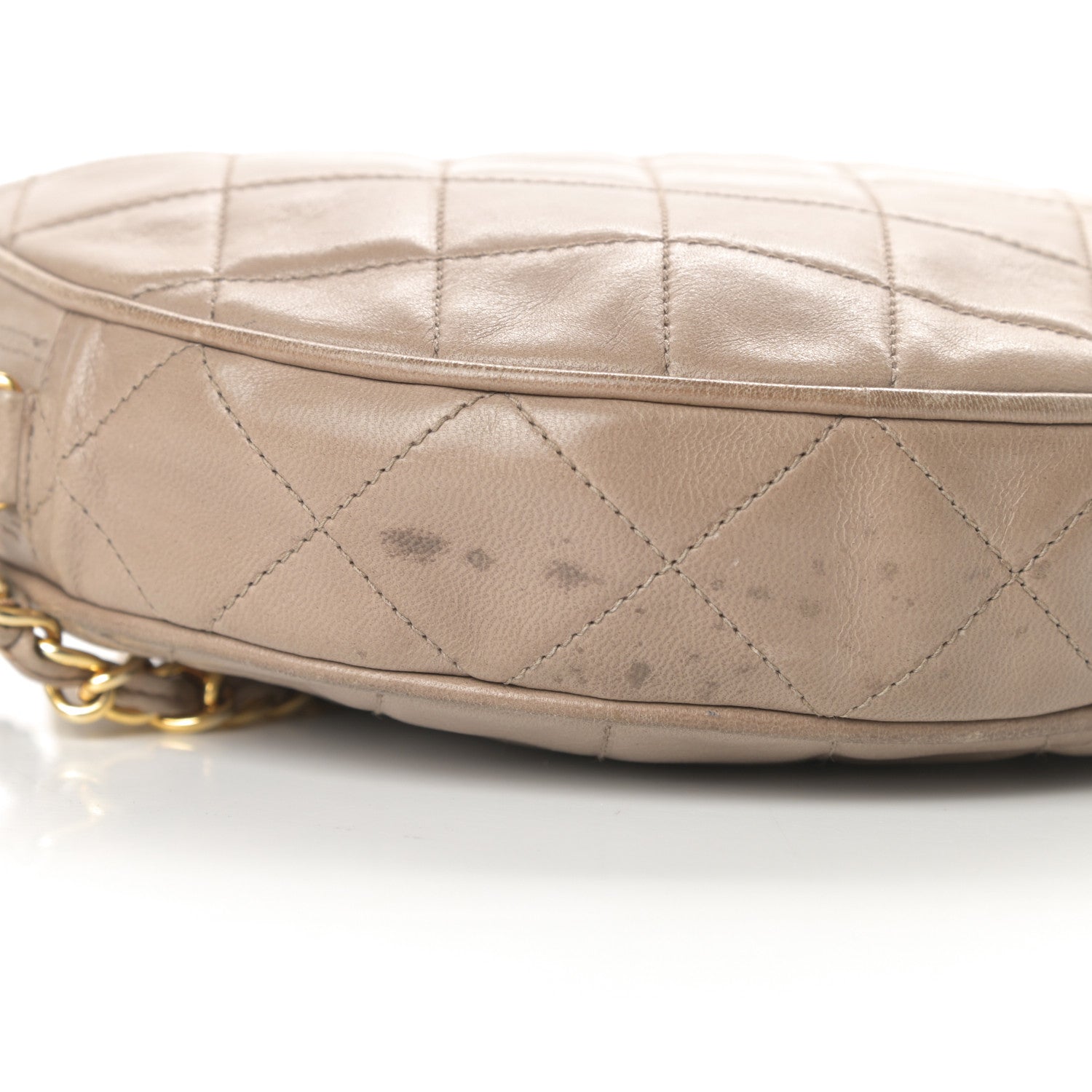 Chanel Lambskin Quilted Round Tassel Crossbody Bag Beige 11 of 15