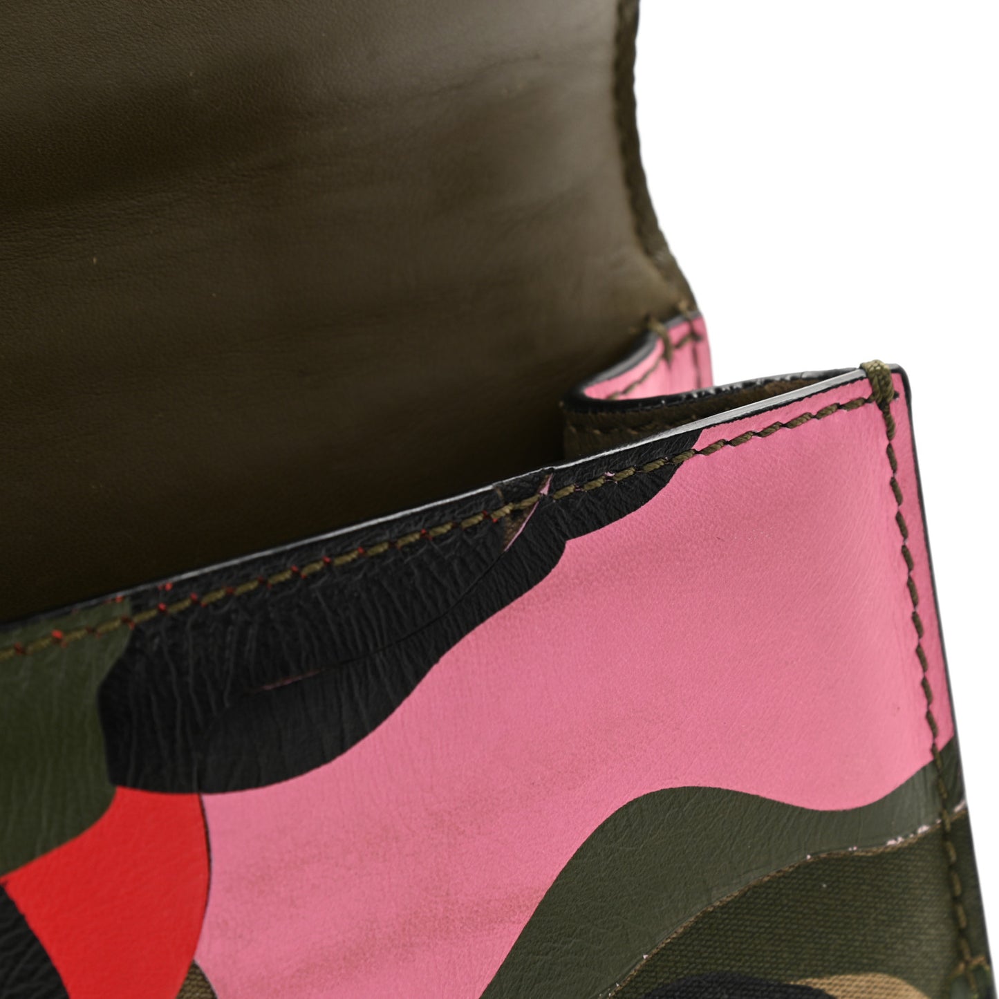 Nappa Canvas Camouflage Mini Glam Lock Rockstud Flap Multicolor