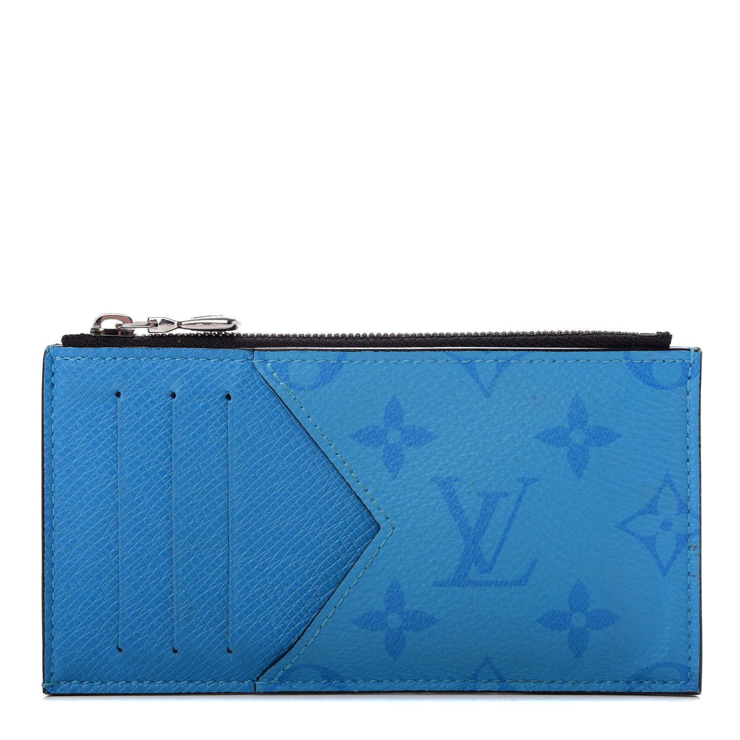 Louis Vuitton Taigarama Coin Card Holder Blue Lagoon 1 of 7