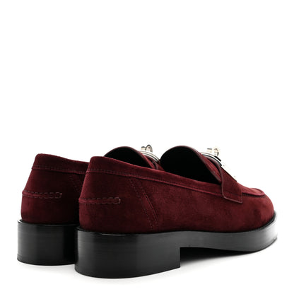 Hermes Suede Goatskin Womens Hot Loafer 38 Marron Mahogany 5 of 9