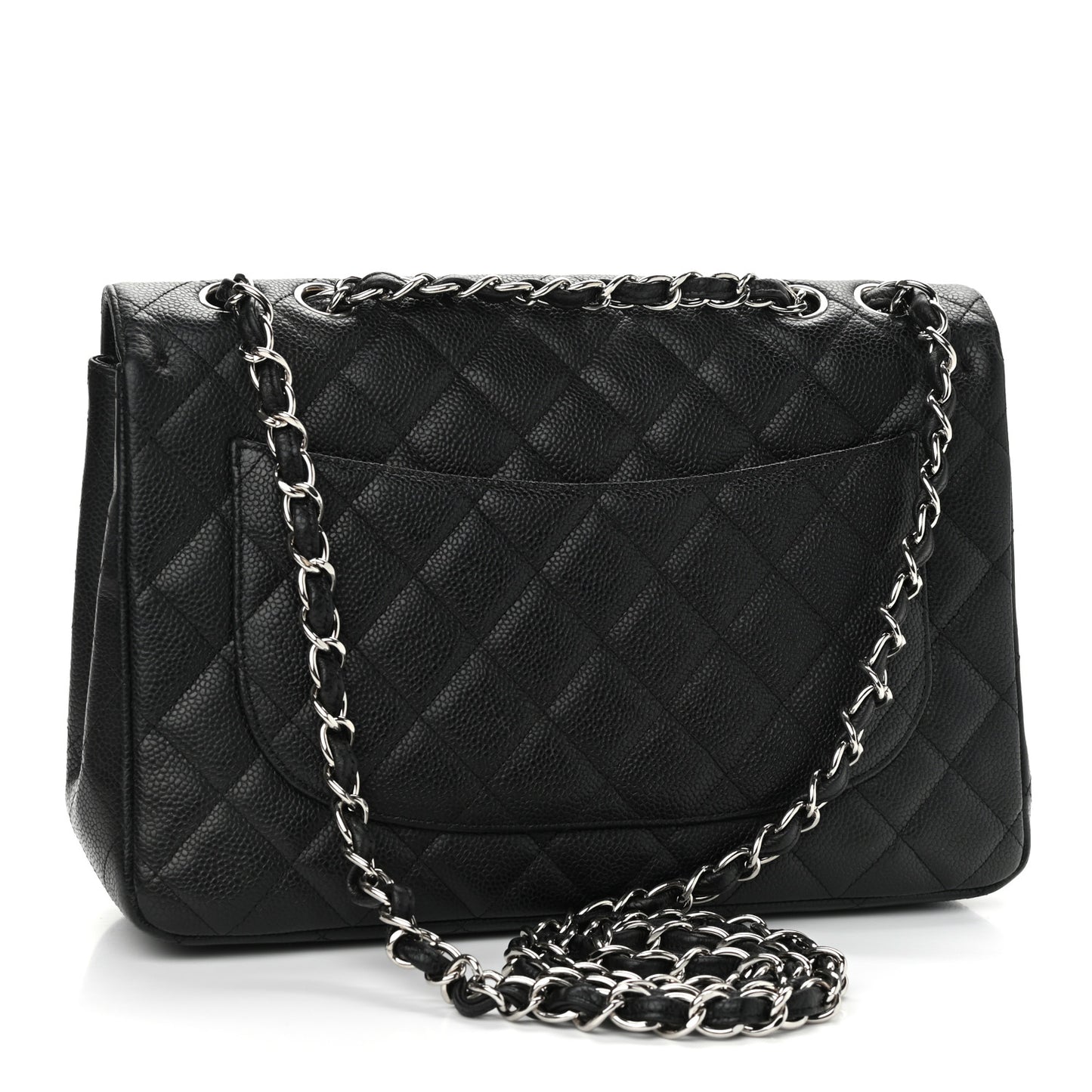 Caviar Quilted Jumbo Single Flap Black