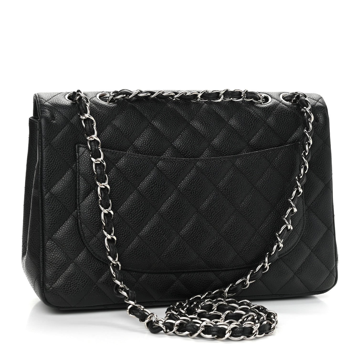 Chanel Caviar Quilted Jumbo Single Flap Black 3 of 11