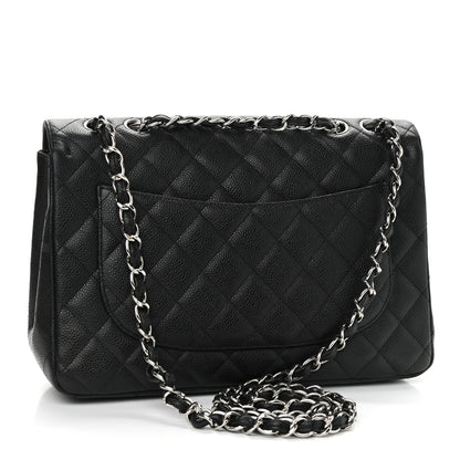 Chanel Caviar Quilted Jumbo Single Flap Black 3 of 11