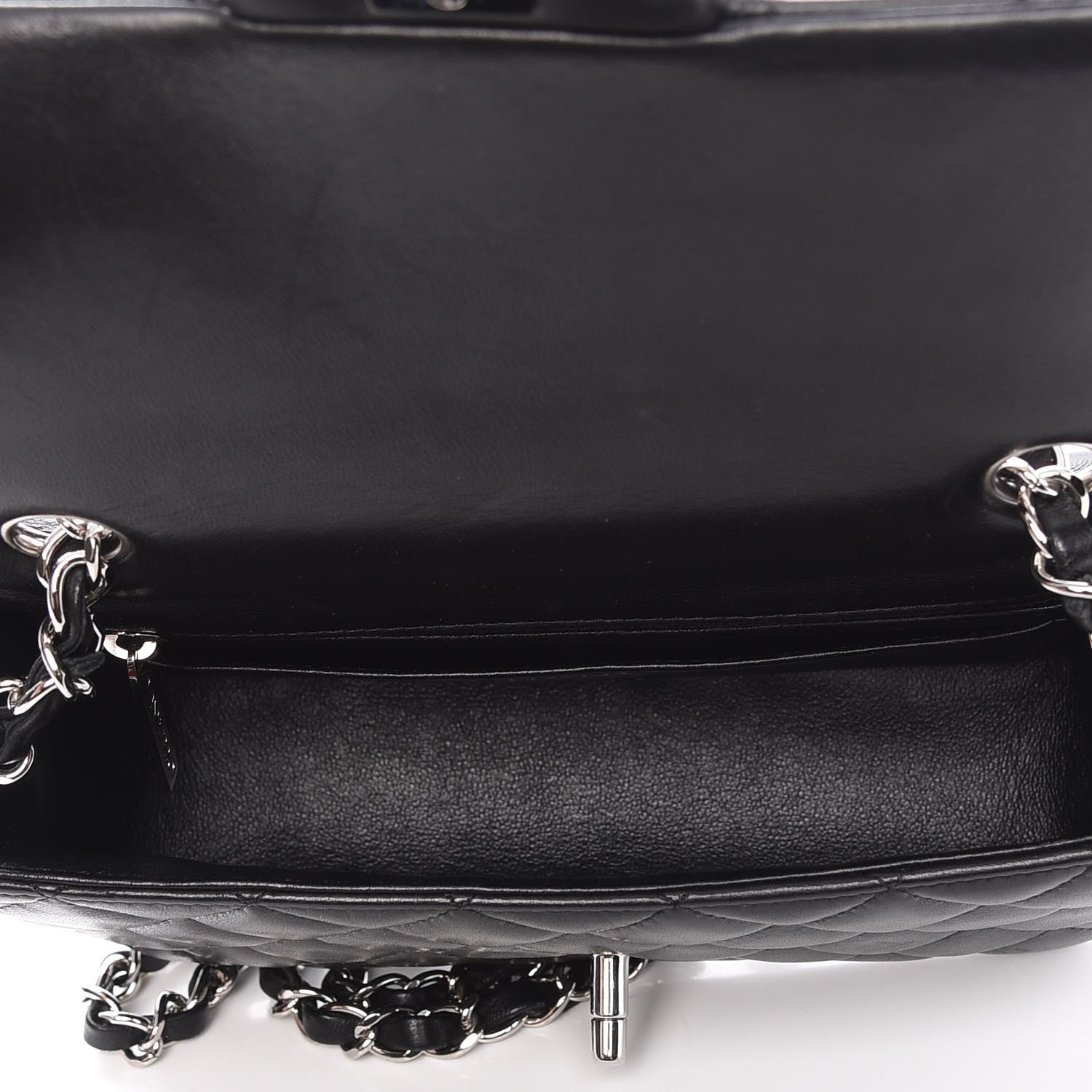 Chanel Lambskin Quilted Mini Rectangular Flap Black 5 of 8