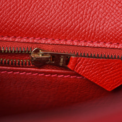 Hermes Epsom Kelly Sellier 28 Rouge Casaque 27 of 41