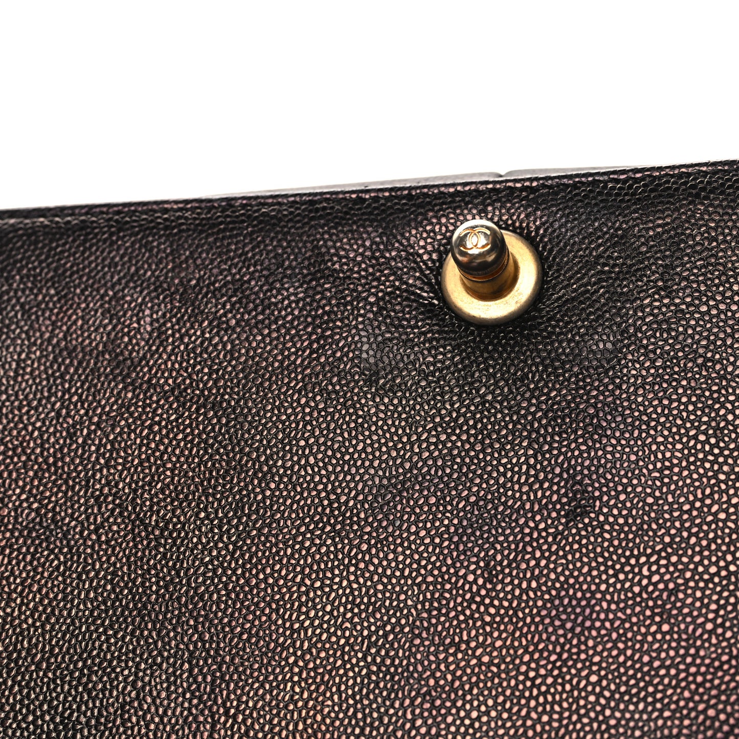 Metallic Caviar Chevron Quilted Medium Boy Flap Black