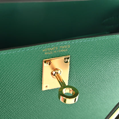 Hermes Epsom Mini Kelly Sellier 20 Vert Vertigo 6 of 10
