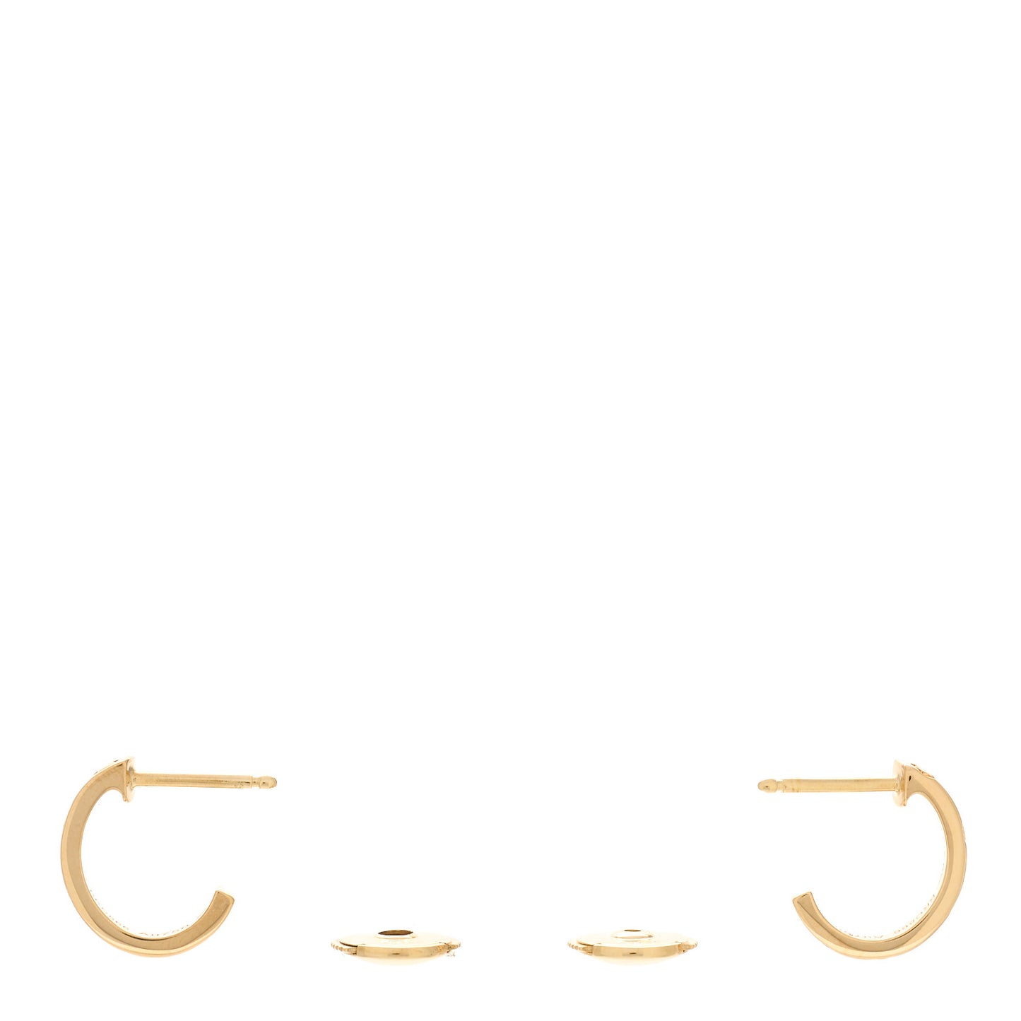 18K Yellow Gold Small LOVE Hoop Earrings