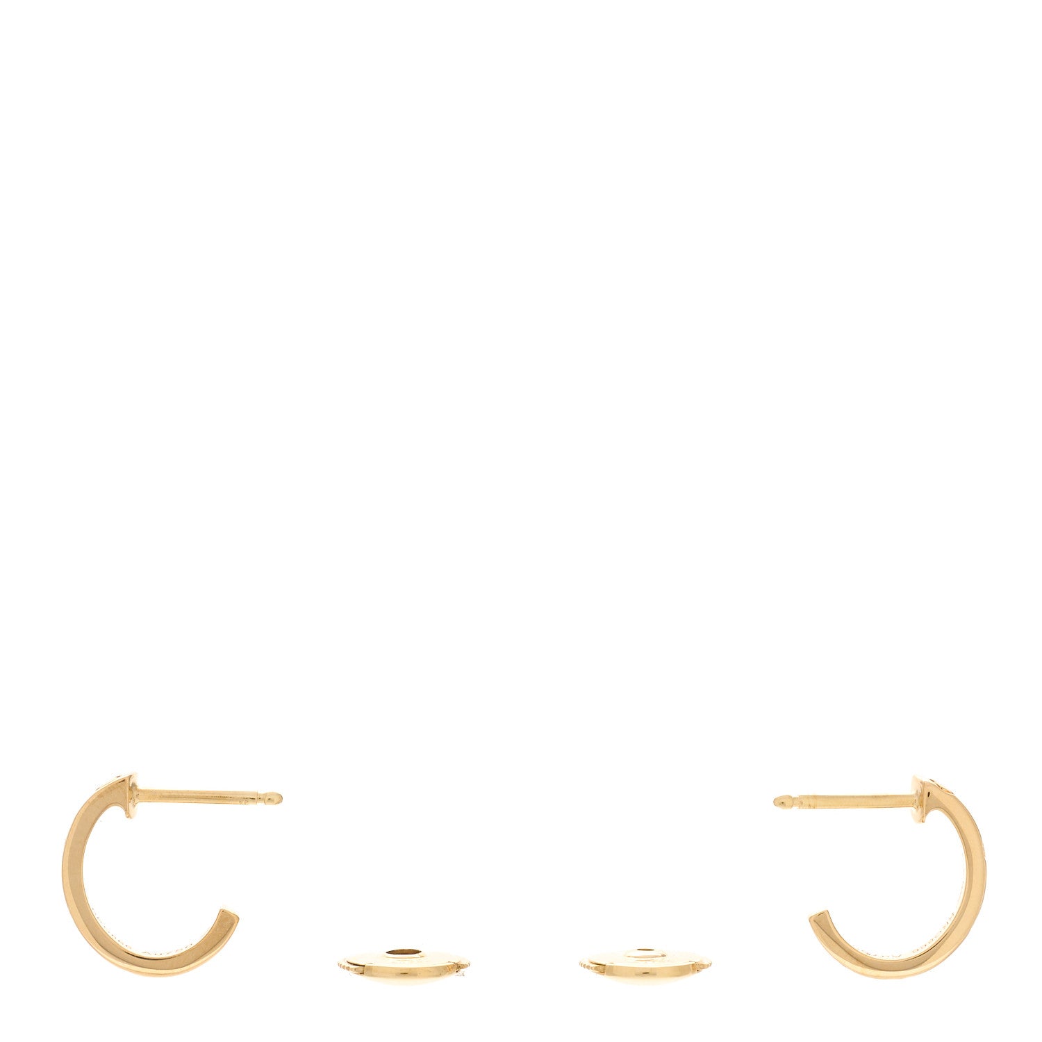 Cartier 18K Yellow Gold Small LOVE Hoop Earrings 3 of 5