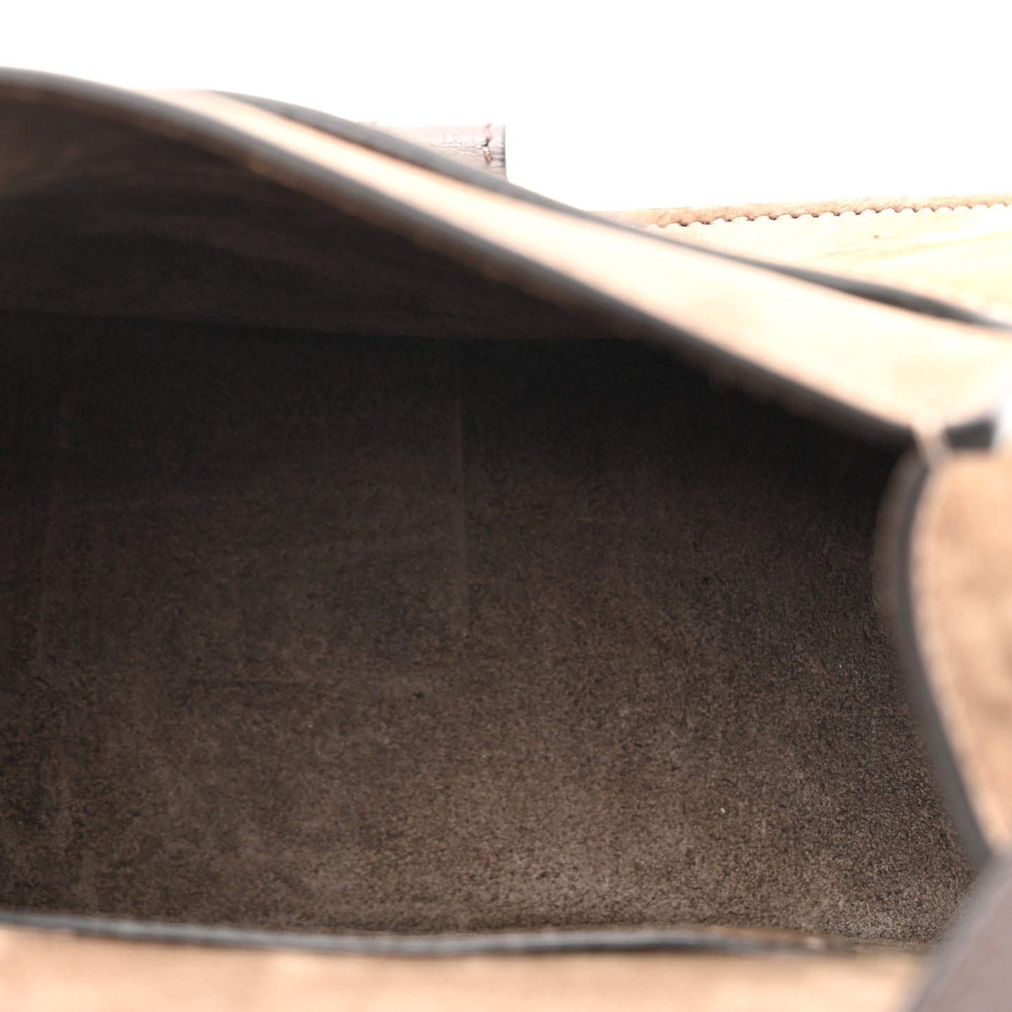 Suede Calfskin Small Marcie Saddle Bag Flannel Grey