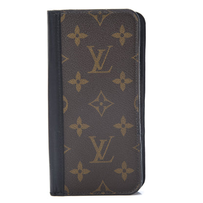 Louis Vuitton Monogram iPhone XS Max Folio Case Black 1 of 13