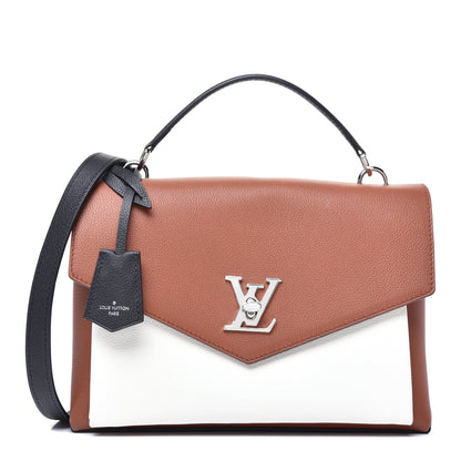 Louis Vuitton Soft Calfskin My Lockme Top Handle Caramel Creme Black 1 of 12