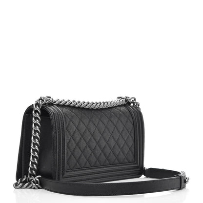 Chanel Caviar Quilted Medium Boy Flap Black 4 of 9