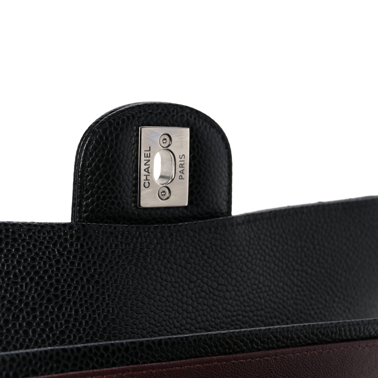 Caviar Quilted Small Double Flap Black Black