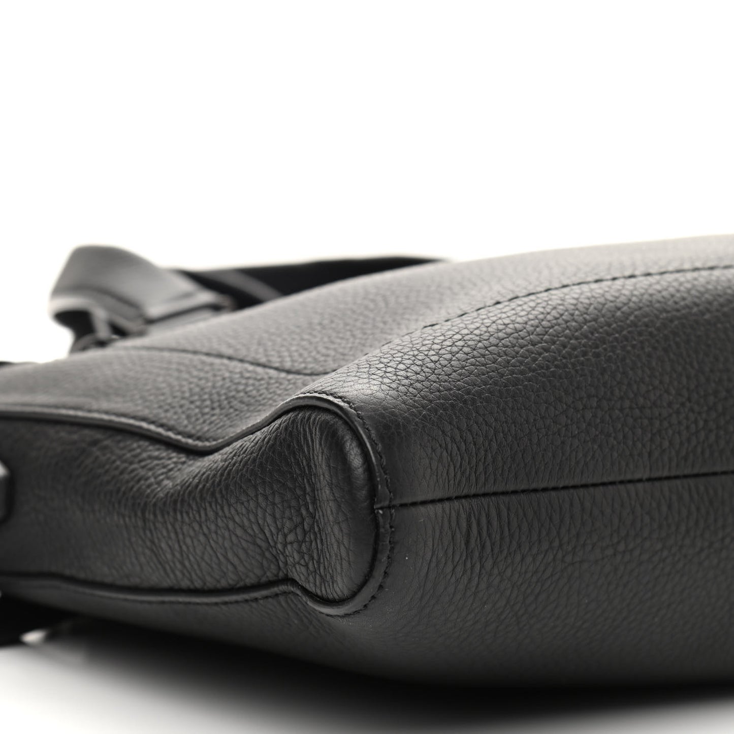 Tumbled Calfskin Business Bag Black
