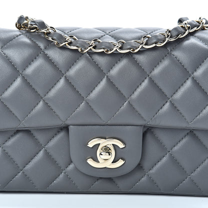 Chanel Lambskin Quilted Mini Rectangular Flap Grey 7 of 10