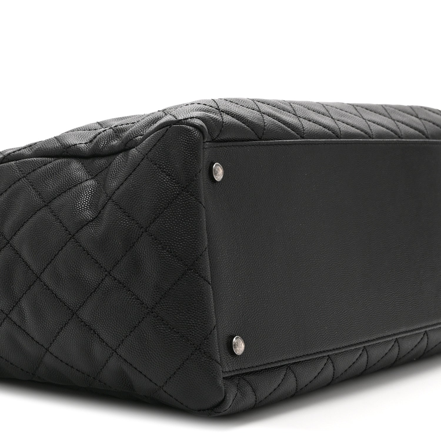 Chanel Caviar Quilted Large Coco Handle Shopping Tote Black 10 of 11