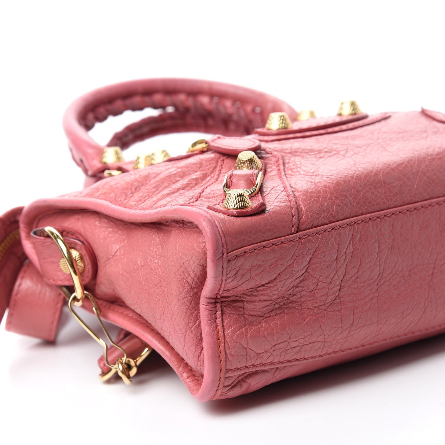 Balenciaga Agneau Giant 12 Gold Hardware Mini City Rose Bombon Raspberry 6 of 10