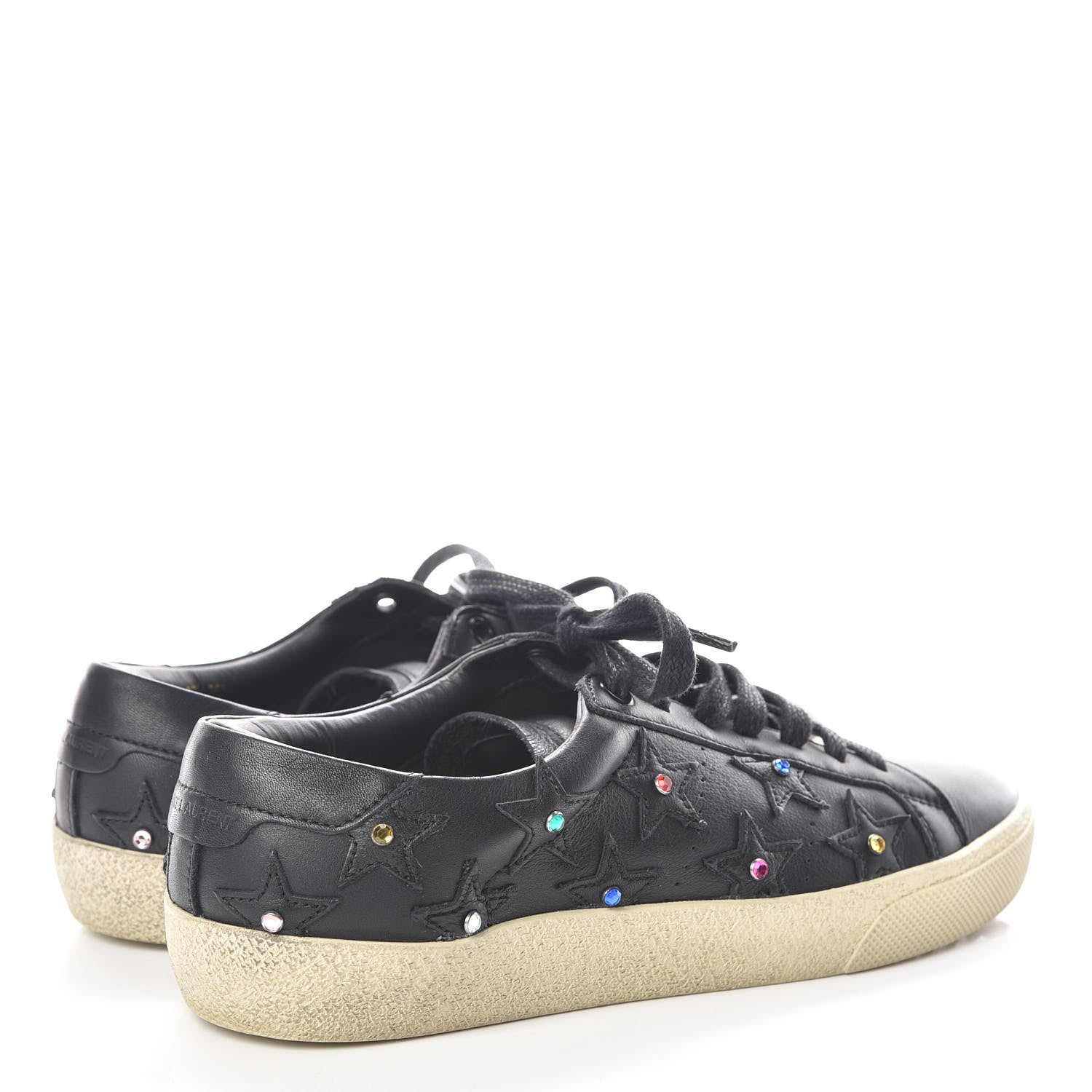 Saint Laurent Nappa Star Court Classic Sneakers 36.5 Black 4 of 9