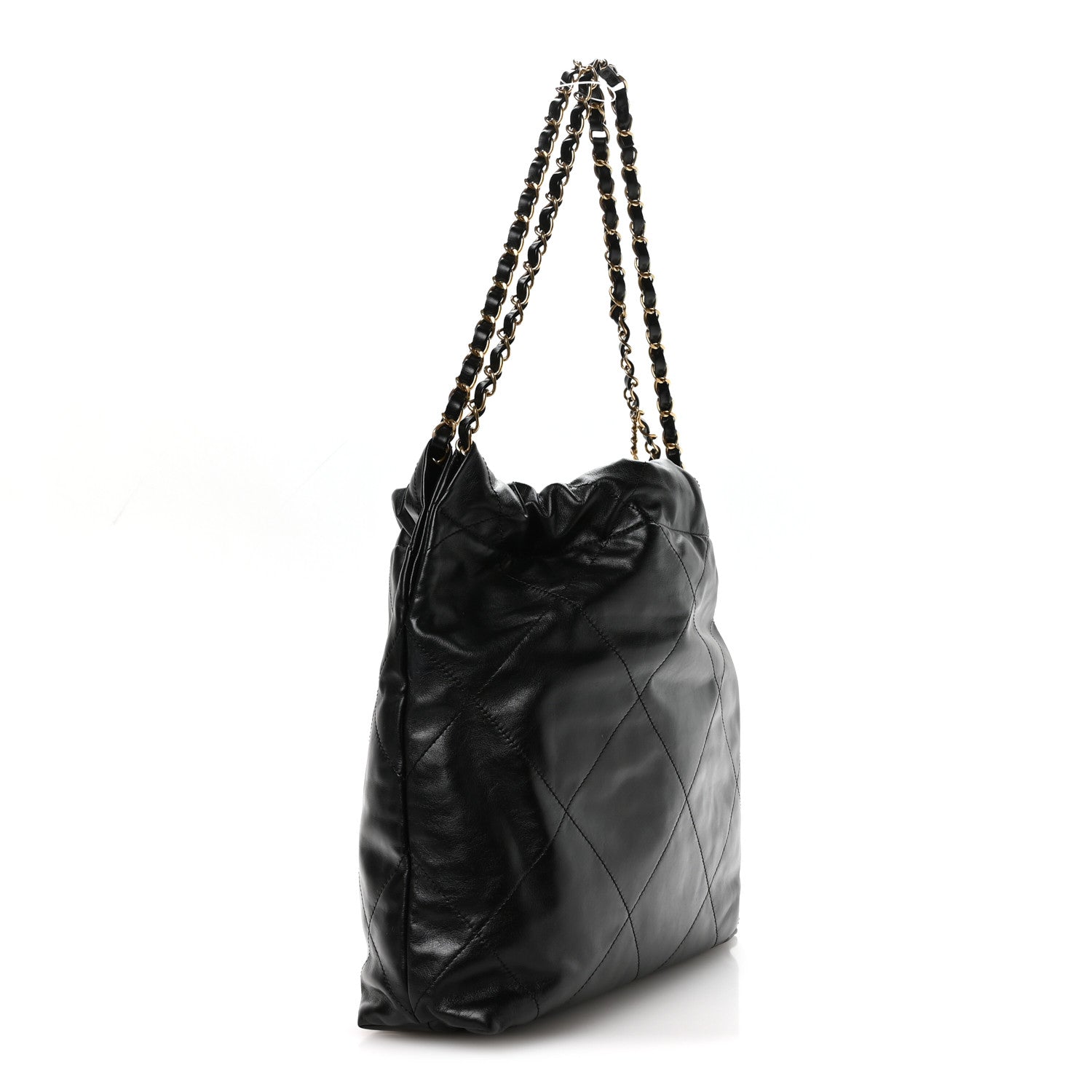 Chanel Shiny Calfskin Quilted Small Chanel 22 Black 6 of 21