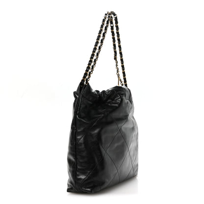 Chanel Shiny Calfskin Quilted Small Chanel 22 Black 6 of 21