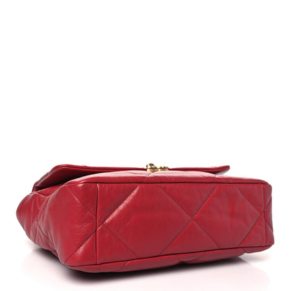 Chanel Goatskin Quilted Large Chanel 19 Flap Red 4 of 10
