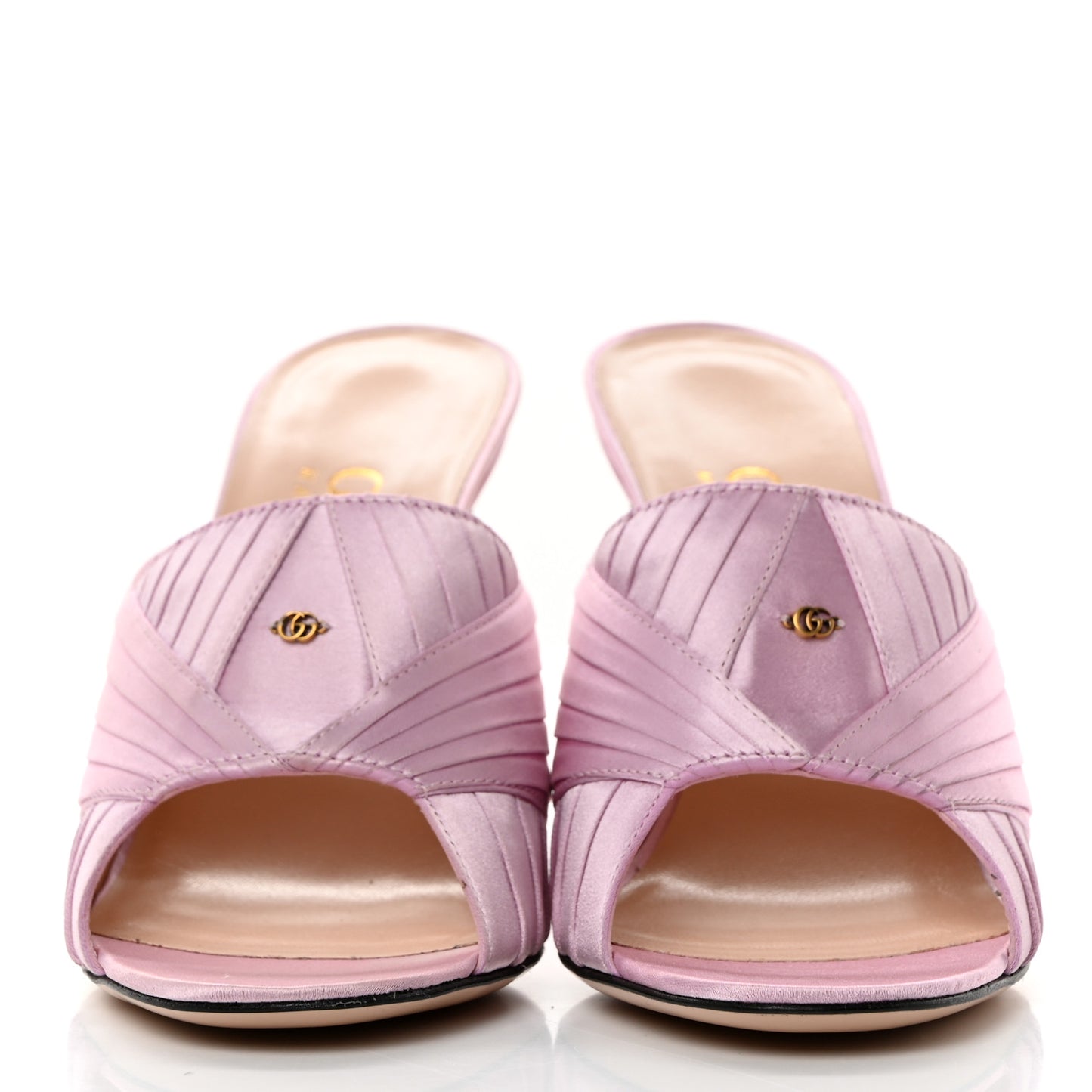 Silk Satin Shawana High Heel Slide Sandals 37 Vintage Mauve